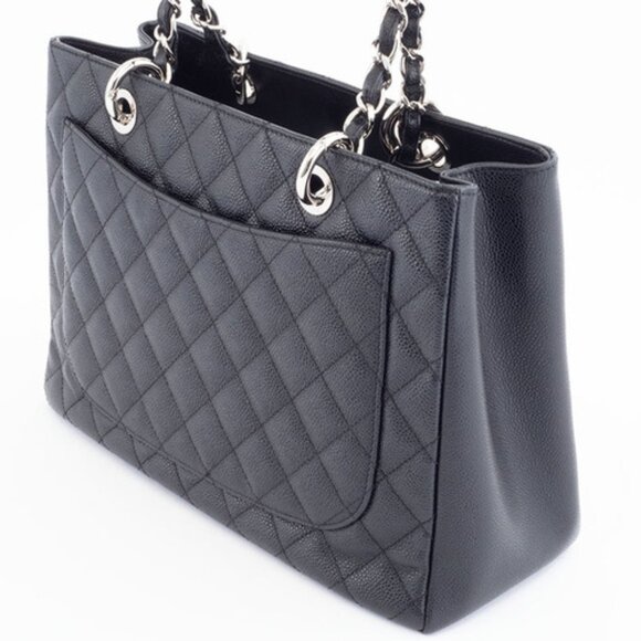 Chanel Caviar GST Chain Tote Bag A50955 Black / Silver Hardware - COA included - Picture 2 of 12